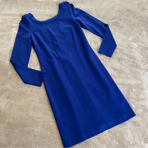 Banana Republic | V-Back Exposed Zipper Long Sleeve Royal Blue A-line Dress Sz 2